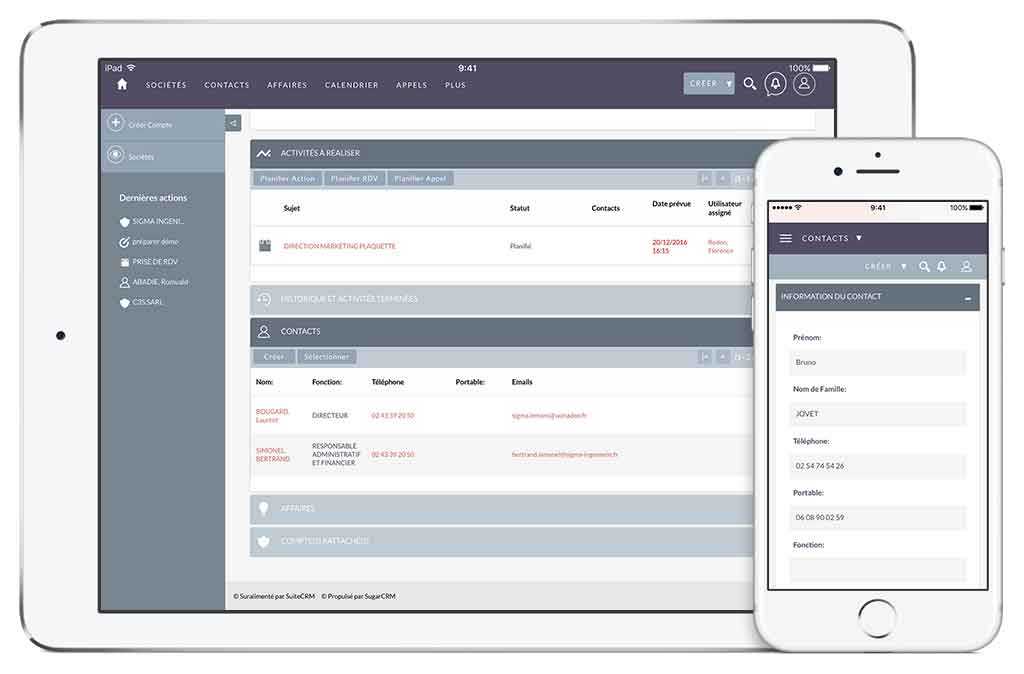 capture écran Imprivente crm imprimeurs